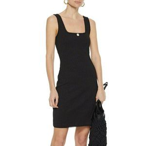 SOLID & STRIPED Floral-appliquéd ribbed-knit tank dress